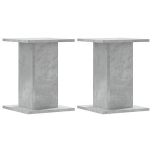 vidaXL Supports pour plantes 2 Pièces gris béton bois d'ingénierie