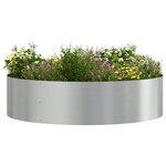 vidaXL Cache-pot de jardin Argent 80 x 80 x 20 cm Acier galvanisé