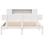 vidaXL Lit bibliothèque sans matelas blanc 120x200 cm bois pin massif