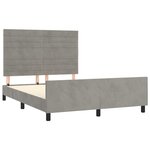 vidaXL Cadre de lit sans matelas gris clair 140x190 cm velours