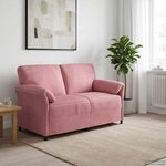 vidaXL Sofa 2 places Rose 158 x 83 x 95 cm Velours