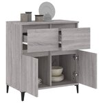 vidaXL Buffet Sonoma gris 60x35x70 cm Bois d'ingénierie