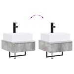 vidaXL Basin de lavage mural Gris béton 40 x 41 x 39 cm