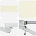 vidaXL Auvent rétractable électrique Crème 4 × 3 m