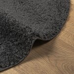 vidaXL Tapis shaggy PAMPLONA poils longs moderne anthracite Ø 80 cm