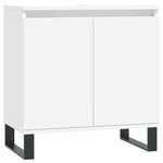 vidaXL Ensemble d'armoires salle de bain 3 Pièces blanc bois d'ingénierie
