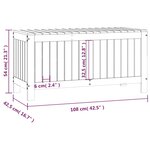 vidaXL Boîte de rangement de jardin Gris 108x42 5x54 cm Bois de pin