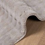 vidaXL Tapis de surface Carré HUARTE Sable 240 x 240 cm Polyester