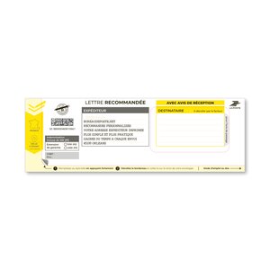 Lot de 200 nouveaux Recommandés manuels Personnalisés avec accusé de réception