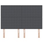 Tête de lit vidaXL Design Simple Gris Foncé 140 cm en Tissu Velours Côtelé