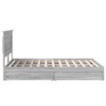 vidaXL Lit de Rangement Gris Sonoma 140 x 200 cm Bois d'ingénierie