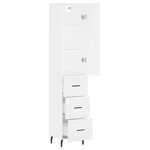 vidaXL Buffet haut Blanc 34 5x34x180 cm Bois d'ingénierie