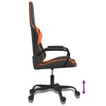 vidaXL Chaise de jeu de massage Noir et orange Similicuir