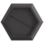 Chauffe-plat hexagonal vidaXL noir 75x75x28 cm en acier