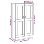 vidaXL Buffet haut vieux bois 82 5x30 5x150 cm bois d'ingénierie