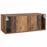 vidaXL Meuble TV mural 78 5 x 31 x 30 cm Bois ancien Bois d'ingénierie
