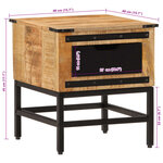 vidaXL Table de chevet 40x40x45 cm bois de manguier massif