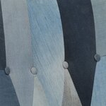 vidaXL Chaise à bascule Denim Bleu Toile patchwork
