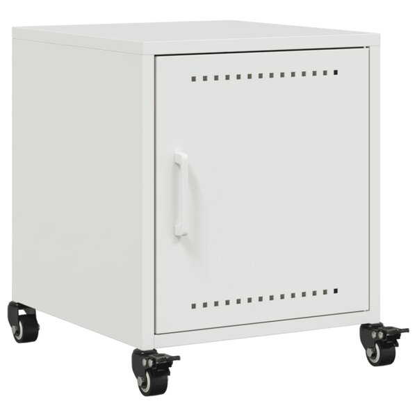 vidaXL Table de chevet blanc 36x39x43 5 cm acier