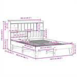 vidaXL Cadre de lit sans matelas 160x200 cm bois massif de pin