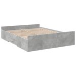 vidaXL Cadre de lit avec tiroirs sans matelas gris béton 140x200 cm