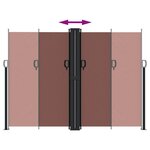 vidaXL Auvent latéral rétractable marron 180x600 cm