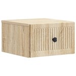 vidaXL Cabinet de chevet mural 2 Pièces Chêne Sonoma 33 x 34 5 x 20 cm
