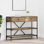 vidaXL Table console avec tiroir chêne artisanal Bois d'ingénierie