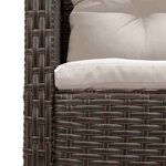 vidaXL Ensemble de canapé de jardin 6 Pièces Marron et crème polyrotin
