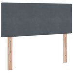 vidaXL Lit de Rangement avec matelas Gris foncé 120 x 200 cm Velours