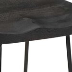 vidaXL Tabourets de bar lot de 2 noir 45x40x78 cm bois manguier massif