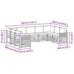 vidaXL Ensemble de canapés d'extérieur 9 pc Naturel et Anthracite