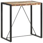 vidaXL Table de bar 110x60x110 cm Bois massif de récupération