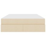 vidaXL Lit avec rangement et matelas Crème 140 x 200 cm Polyester