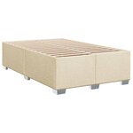 vidaXL Sommier à lattes de lit avec matelas Crème 120x200 cm Tissu