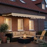 vidaXL Auvent rétractable électrique Beige et Anthracite 3 5 x 2 m