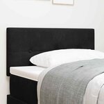 Tête de lit LED vidaXL Capitonnée en Velours Noir 80 cm