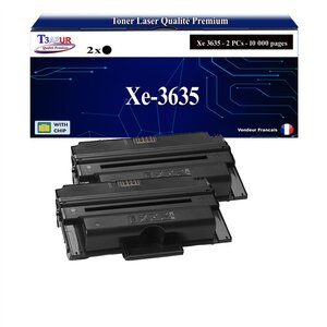 T3AZUR -2x Toners compatibles avec Xerox Phaser 3635MFP  3635MFPVs  3635MFPVx (108R00795) - Noir
