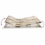 vidaXL Sommier à lattes Marron 80 x 190 cm Bois de hêtre massif