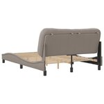 vidaXL Cadre de lit sans matelas taupe 120x200 cm tissu