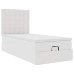 VidaXL Lit ottoman avec matelas blanc 90x200 cm similicuir