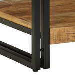 vidaXL Table basse 70x50x38 cm bois de manguier massif brut