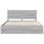 vidaXL Cadre de lit Gris Sonoma 180 x 200 cm Pin massif