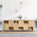 vidaXL Buffets 3 Pièces Chêne sonoma Bois d'ingénierie