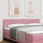 vidaXL Tête de Lit LED à Boutons en Cristal Rose 90 cm Velours