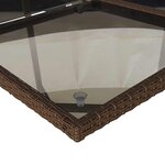 vidaXL Ensemble à manger de jardin 5 Pièces et coussins marron poly rotin