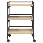 vidaXL Chariot de cuisine Chêne Sonoma 50 x 35 x 75 5 cm