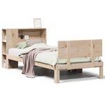 vidaXL Lit bibliothèque sans matelas 90x200 cm bois de pin massif