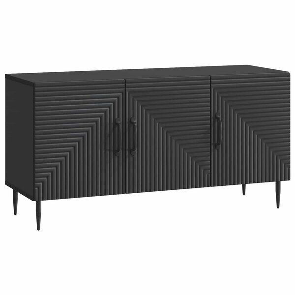 vidaXL Meuble TV Noir 99 x 34 5 x 50 cm Bois d'ingénierie