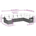 vidaXL Salon de jardin avec coussins 8 Pièces beige résine tressée